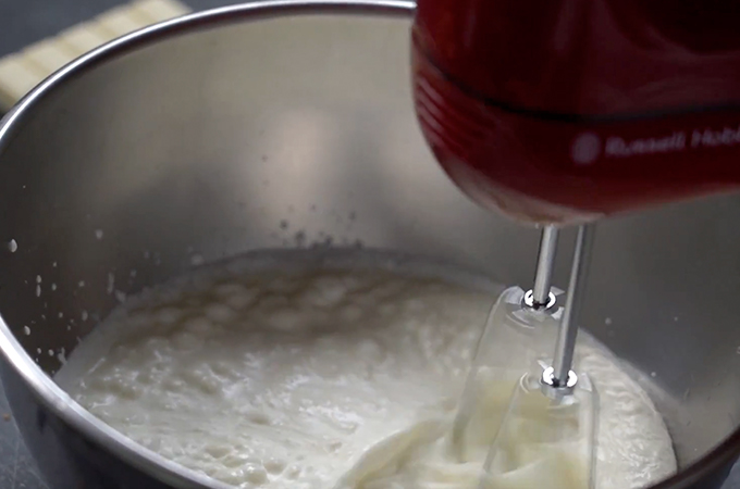 Mousse de chocolate blanco casero