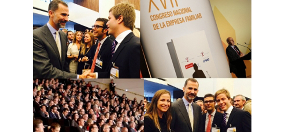 Cuatro imaágenes de la visita del Rey Felipe VI en el Congreso Nacional de la Empresa Familiar